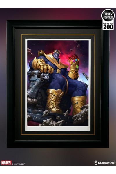 Thanos on Throne (Framed Art Print)